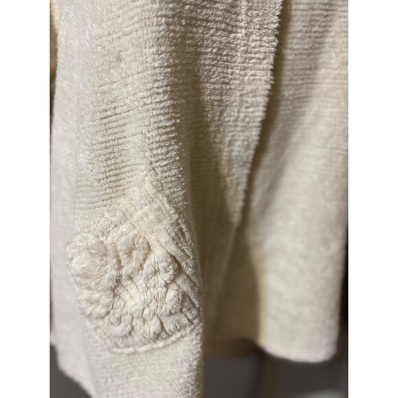 Anthropologie Stan Herman Cream Cardigan Sweater S Small Cotton Relaxed Fit - Picture 13 of 14